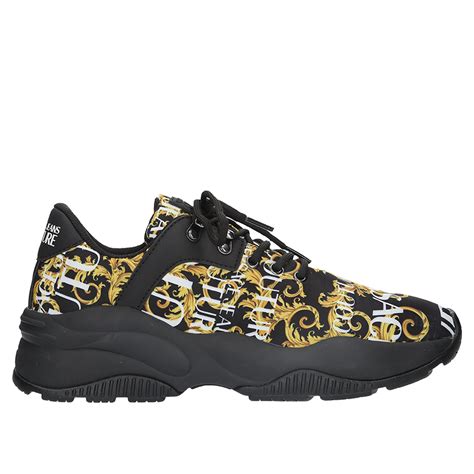 versace sneakers black gold lion|versace shoes for women.